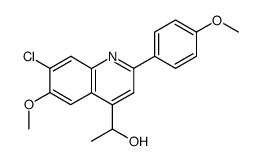 1-(7-chloro-6-methoxy-2-(4-methoxyphenyl)quinolin-4-yl)ethanol结构式