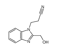 3-(2-(hydroxymethyl)-1H-benzo[d]imidazol-1-yl)propanenitrile Structure
