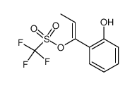 trifluoromethanesulfonic acid 1-(2-hydroxyphenyl)propenyl ester结构式