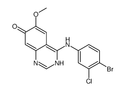4-(4-bromo-3-chloroanilino)-6-methoxy-1H-quinazolin-7-one结构式