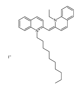 1-decyl-2-[(1-ethylquinolin-2-ylidene)methyl]quinolin-1-ium,iodide结构式