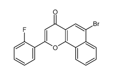 6-bromo-2-(2-fluorophenyl)benzo[h]chromen-4-one结构式