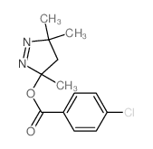 Benzoic acid,4-chloro-, 4,5-dihydro-3,5,5-trimethyl-3H-pyrazol-3-yl ester structure