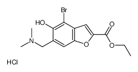 (4-bromo-2-ethoxycarbonyl-5-hydroxy-1-benzofuran-6-yl)methyl-dimethylazanium,chloride Structure