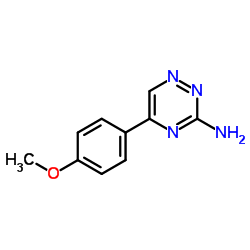 5-(4-METHOXY-PHENYL)-[1,2,4]TRIAZIN-3-YLAMINE structure