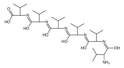 (2S)-2-[[(2S)-2-[[(2S)-2-[[(2S)-2-[[(2S)-2-[[(2S)-2-amino-3-methylbutanoyl]amino]-3-methylbutanoyl]amino]-3-methylbutanoyl]amino]-3-methylbutanoyl]amino]-3-methylbutanoyl]amino]-3-methylbutanoic acid结构式