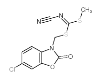 [(6-CHLORO-2-OXOBENZO[D]OXAZOL-3(2H)-YL)METHYL]METHYL CYANOCARBONIMIDODITHIOATE结构式