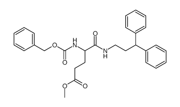 4-Benzyloxycarbonylamino-4-(3,3-diphenyl-propylcarbamoyl)-butyric acid methyl ester Structure