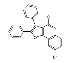 8-bromo-4-chloro-2,3-diphenylfuro[3,2-c]quinoline结构式