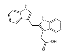 2-[2-(1H-indol-3-ylmethyl)-1H-indol-3-yl]acetic acid Structure