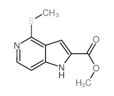 4-(甲基硫代)-1H-吡咯并[3,2-c]吡啶-2-羧酸甲酯结构式