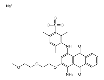 sodium 3-[[4-amino-9,10-dihydro-3-[2-(2-methoxyethoxy)ethoxy]-9,10-dioxo-1-anthryl]amino]-2,4,6-trimethylbenzenesulphonate picture
