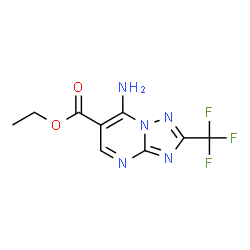 Ethyl 7-amino-2-(trifluoromethyl)[1,2,4]triazolo[1,5-a]pyrimidine-6-carboxylate结构式