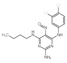 2,4,6-Pyrimidinetriamine,N4-butyl-N6-(3,4-dichlorophenyl)-5-nitroso-结构式