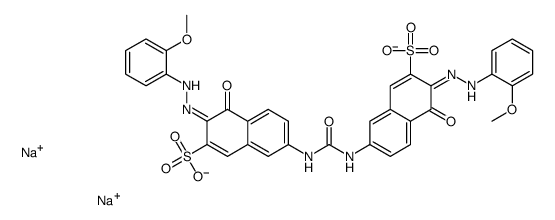 disodium 7,7'-(carbonyldiimino)bis[4-hydroxy-3-[(2-methoxyphenyl)azo]naphthalene-2-sulphonate]结构式