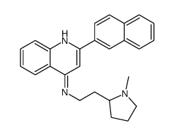 N-[2-(1-methylpyrrolidin-2-yl)ethyl]-2-naphthalen-2-ylquinolin-4-amine Structure