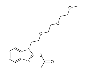 S-[1-(3,6,9-trioxadecyl)-2-benzimidazolyl]ethanethioate Structure