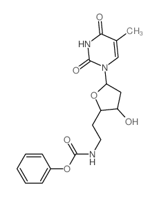 phenyl N-[2-[3-hydroxy-5-(5-methyl-2,4-dioxo-pyrimidin-1-yl)oxolan-2-yl]ethyl]carbamate structure