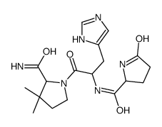 L-pyroglutamyl-L-histidyl-3,3-dimethylprolinamide structure