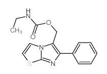 (7-phenyl-4-thia-1,6-diazabicyclo[3.3.0]octa-2,5,7-trien-8-yl)methyl N-ethylcarbamate结构式