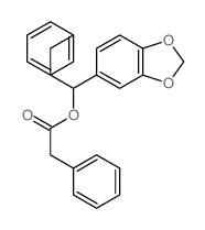 (1-benzo[1,3]dioxol-5-yl-3-phenyl-propyl) 2-phenylacetate structure