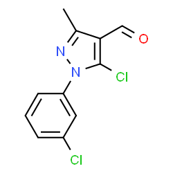 5-Chloro-1-(3-chlorophenyl)-3-methyl-1H-pyrazole-4-carbaldehyde Structure