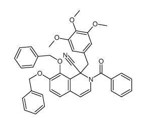 2-benzoyl-7,8-dibenzyloxy-1-(3,4,5-trimethoxybenzyl)-1,2-dihydroisoquinoline-1-carbonitrile Structure