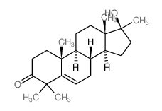 Androst-5-en-3-one,17-hydroxy-4,4,17-trimethyl-, (17b)- (9CI) Structure