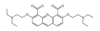 2-[6-[2-(diethylamino)ethoxy]-4,5-dinitroacridin-3-yl]oxy-N,N-diethylethanamine结构式
