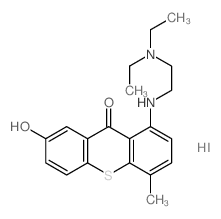9H-Thioxanthen-9-one, 1-[[2-(diethylamino)ethyl]amino]-7-hydroxy-4-methyl-, monohydriodide结构式
