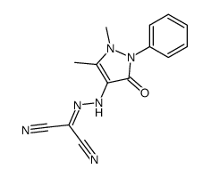 (1,5-dimethyl-3-oxo-2-phenyl-2,3-dihydro-1H-pyrazol-4-yl)carbonohydrazonoyldicyanide结构式