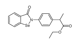 ethyl 2-[4-(7-oxo-9-selena-8-azabicyclo[4.3.0]nona-1,3,5-trien-8-yl)ph enyl]propanoate structure