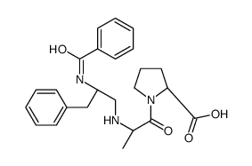 (2S)-1-[(2S)-2-[(2-benzamido-3-phenylpropyl)amino]propanoyl]pyrrolidine-2-carboxylic acid Structure