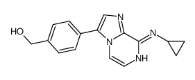 [4-[8-(cyclopropylamino)imidazo[1,2-a]pyrazin-3-yl]phenyl]methanol Structure