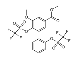 2,2'-bis(trifluoromethanesulfonyloxy)-3-methoxy-5-(methoxycarbonyl)-biphenyl结构式