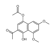 1-acetoxy-3-acetyl-5,7-dimethoxy-4-naphthol Structure