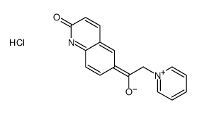 6-(2-pyridin-1-ium-1-ylacetyl)-1H-quinolin-2-one,chloride Structure