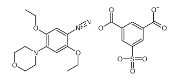 3,5-dicarboxybenzenesulfonate,2,5-diethoxy-4-morpholin-4-ylbenzenediazonium结构式
