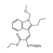 ethyl 2-azido-3-(1-methoxymethyl-2-n-propylindol-3-yl)propenoate结构式