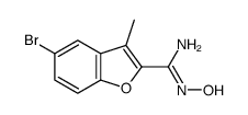 2-Benzofurancarboximidamide, 5-bromo-N-hydroxy-3-methyl-结构式