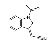 1-Acetyl-3-cyanomethylene-2-methyl-2,3-dihydroindole结构式