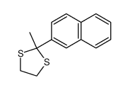 2-methyl-2-(naphthalen-2-yl)-1,3-dithiolane结构式