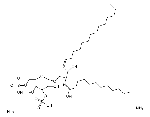 3,6-di-O-sulfo-D-galactosyl-1-1'-N-lauroyl-D-erythro-sphingosine (amMonium salt) Structure