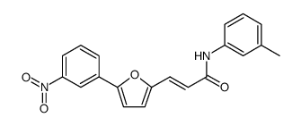 2-Propenamide, N-(3-methylphenyl)-3-[5-(3-nitrophenyl)-2-furanyl]-, (2E) Structure