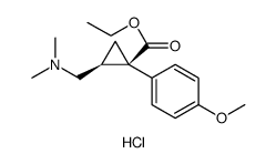 Cyclopropanecarboxylic acid, 2-[(dimethylamino)methyl]-1-(4-methoxyphenyl)-, ethyl ester, hydrochloride, cis结构式