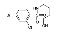 4-bromo-2-chloro-N-(4-hydroxybutyl)benzenesulfonamide Structure
