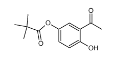 2,2-dimethylpropionic acid 3-acetyl-4-hydroxyphenyl ester Structure