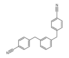4-[[3-[(4-cyanophenyl)methyl]phenyl]methyl]benzonitrile Structure