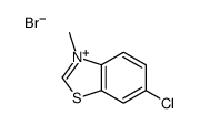 6-chloro-3-methyl-1,3-benzothiazol-3-ium,bromide结构式