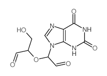 2-[1-(2,6-dioxo-3H-purin-9-yl)-2-oxo-ethoxy]-3-hydroxy-propanal结构式